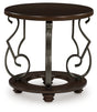 Nashville Furniture Outlets - Ashley Furniture - Frallyn End Table - Round End Table / Dark Brown - T623-6