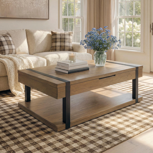 Nashville Furniture Outlets - Ashley Furniture - Jorannti Lift-Top Coffee Table - Rect Lift Top Cocktail Table - T631-9