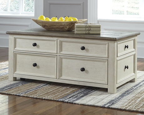 Nashville Furniture Outlets - Ashley Furniture - Bolanburg Coffee Table with Lift Top - Lift Top Cocktail Table / Two-tone - T637-20