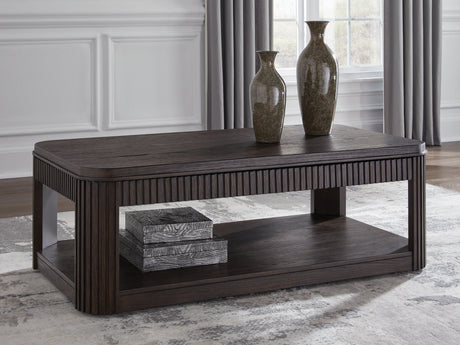 Nashville Furniture Outlets - Ashley Furniture - Carlibrie Lift-Top Coffee Table - Lift Top Cocktail Table / Warm Brown - T700-9