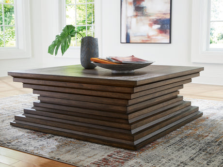 Nashville Furniture Outlets - Ashley Furniture - Hannodream Coffee Table - Square Cocktail Table / Warm Brown - T821-8