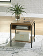 Nashville Furniture Outlets - Ashley Furniture - Fridley End Table - Rectangular End Table / Brown/Black - T964-3