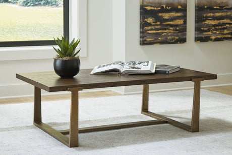 Nashville Furniture Outlets - Ashley Furniture - Balintmore Coffee Table - Rectangular Cocktail Table / Brown/Gold Finish - T967-1