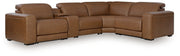 Nashville Furniture Outlets - Ashley Furniture - Magic Man Sectional - 5-Piece Power Reclining Sectional with Console / Caramel - PCU10700S12