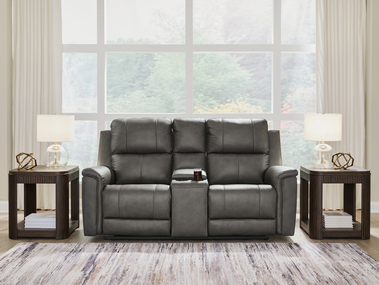 Nashville Furniture Outlets - Ashley Furniture - Bleckley Living Room - PWR REC Loveseat/CON/ADJ HDRST / Anchor - PCU1200018