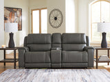 Nashville Furniture Outlets - Ashley Furniture - 5Z - Pittson Sectional - 3-Piece Power Reclining Sectional Loveseat with Console - PCU12600S2
