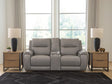 Nashville Furniture Outlets - Ashley Furniture - Real Moments Living Room - PWR REC Love w/Audio Seating - PCU1370018A