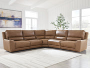 Nashville Furniture Outlets - Ashley Furniture - DeepWakes Sectional - 5-Piece Power Reclining Sectional / Caramel - PCU62606S8