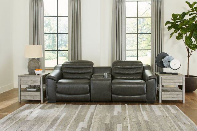 Nashville Furniture Outlets - Ashley Furniture - Center Line Sectional - 3-Piece Power Reclining Sectional Sofa / Dark Gray - U63404S5