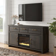 Nashville Furniture Outlets - Ashley Furniture - Brazen Valley 71" TV Stand with Electric Fireplace - 71" TV Stand with Electric Fireplace - W2648W1