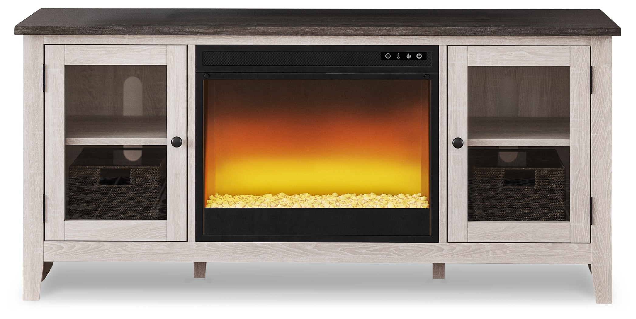 Ashley Furniture Dorrinson TV Stand with Electric Fireplace - Thumbnail 4