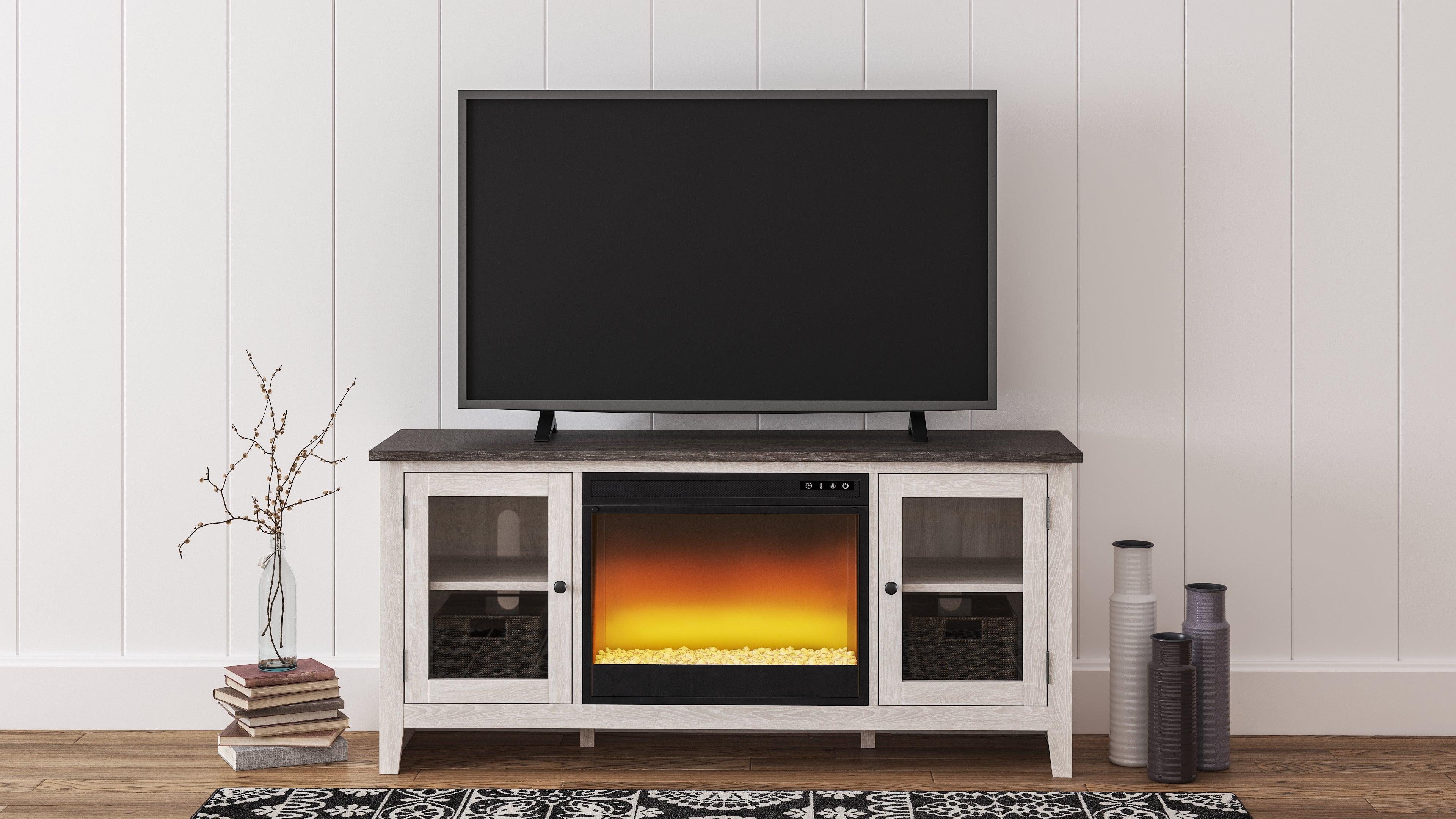 Ashley Furniture Dorrinson TV Stand with Electric Fireplace