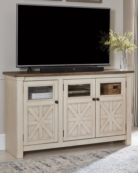 Nashville Furniture Outlets - Ashley Furniture - Bolanburg 60" TV Stand - 60" / White/Weathered Gray - W647-38