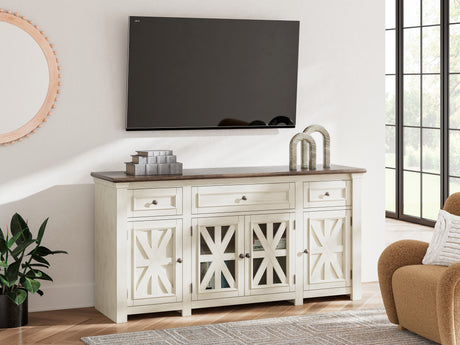 Nashville Furniture Outlets - Ashley Furniture - Bolanburg 73" TV Stand - 73" / White/Weathered Gray - W647-68
