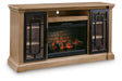 Nashville Furniture Outlets - Ashley Furniture - Wittenmyer 72" TV Stand with Electric Fireplace - 72" TV Stand with Electric Fireplace / Natural/Black - W794W1