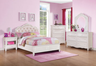 Nashville Furniture Outlets-Caroline White Kids Bed- 