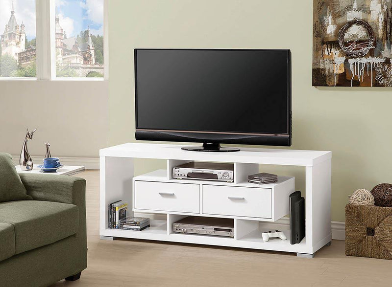 Nashville Furniture Outlets-White TV Console- 