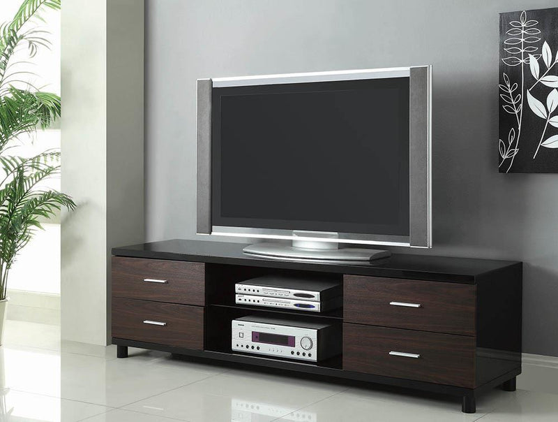 Nashville Furniture Outlets-Gloss Black TV Console- 