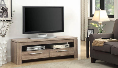 Nashville Furniture Outlets-Weathered Brown TV Console- 