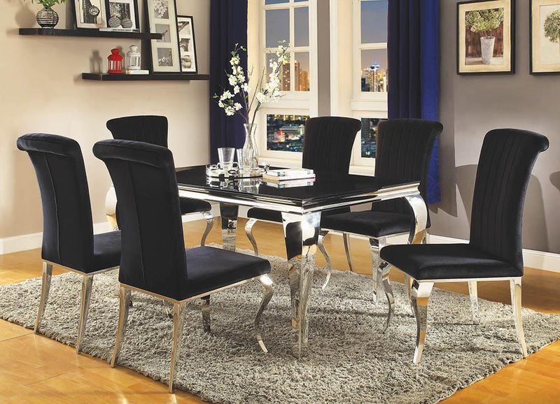 Nashville Furniture Outlets-Carone Black Dining Set- 